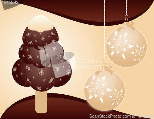 Image of christmas background with ice-cream