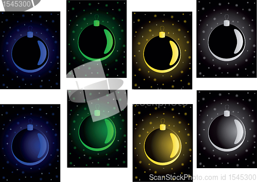 Image of set of christmas backgrounds