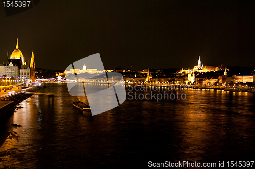 Image of Night View Of Panorama Budapest, Hungary