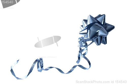 Image of blue foil bow