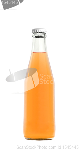 Image of Orange juice drink in glass bottle