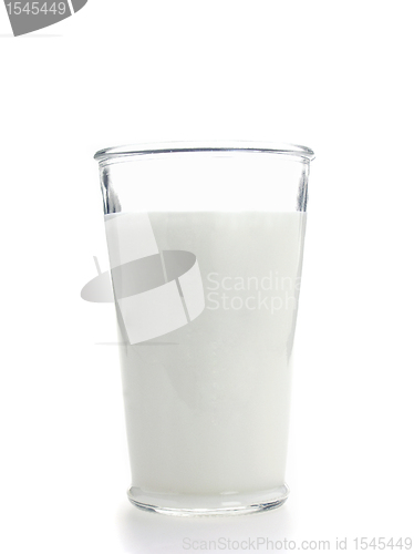 Image of Glass of milk isolated on white