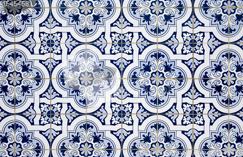 Image of Blue pattern detail