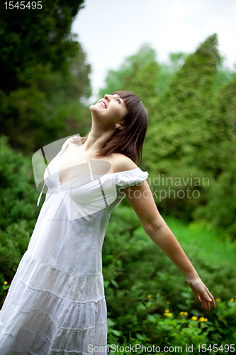 Image of woman in a forest 