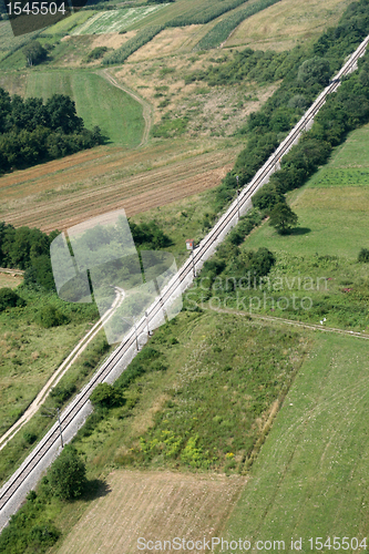 Image of Railroad and green field