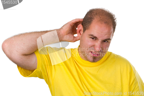 Image of Young man tear at one's hair