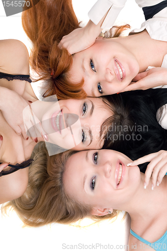 Image of Three joyful women