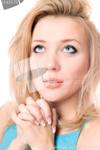 Image of Portrait of beautiful young woman