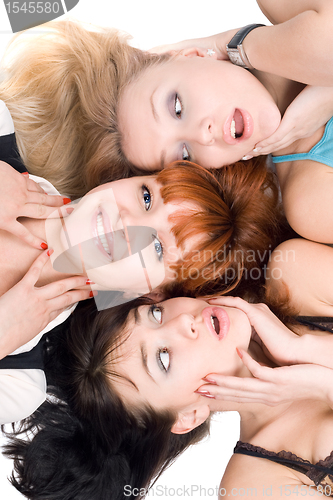 Image of Three excited women