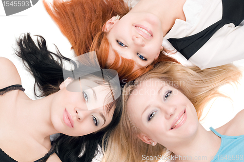 Image of Three young cheerful women