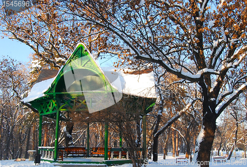 Image of Park arbour in winter