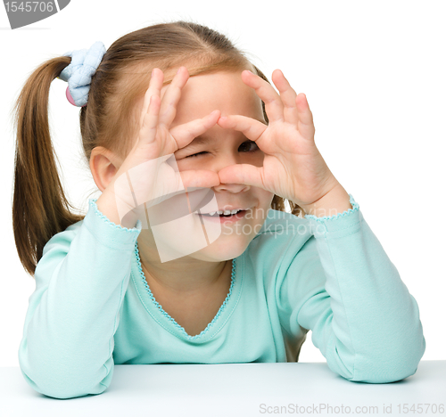 Image of Portrait of a cute little girl
