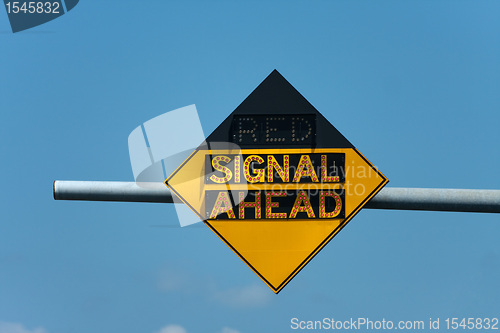 Image of Red Signal Ahead Traffic Sign