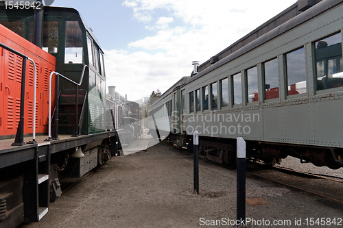 Image of Antique Train Railroad Cars