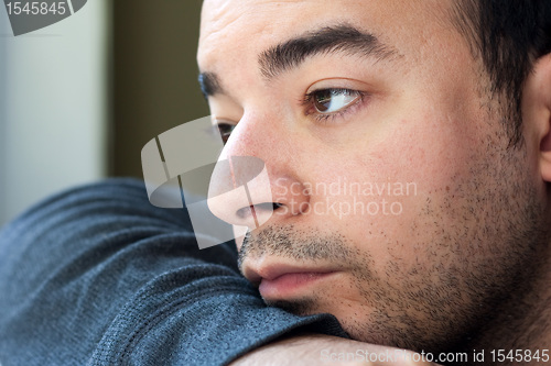 Image of Sad Looking Depressed Young Man