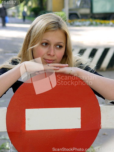 Image of Blond girl on the street