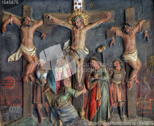 Image of Jesus dies on the cross