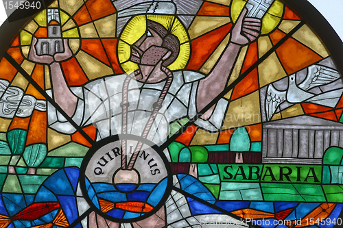 Image of Saint Quirinus, Stained glass