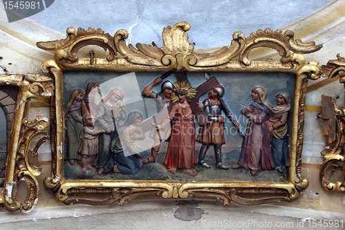 Image of 8th Station of the Cross, Jesus meets the daughters of Jerusalem