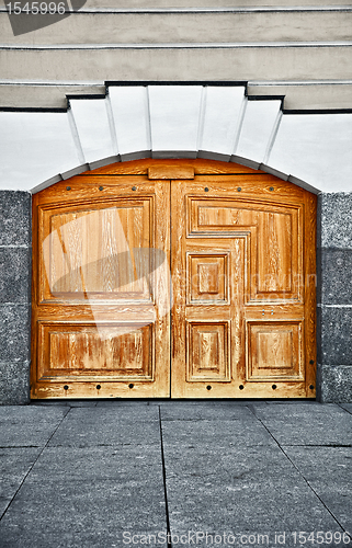 Image of Large old wooden door
