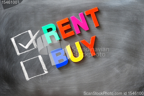 Image of Rent and buy check boxes