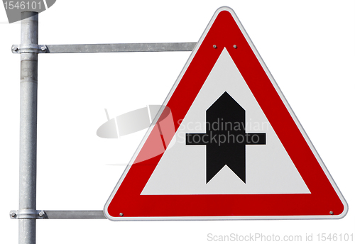 Image of german right of way sign (clipping path included)