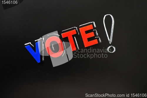 Image of Vote with a big exclamation mark