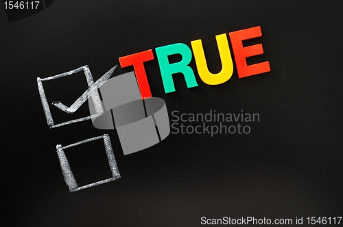 Image of True with a check box