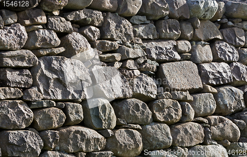 Image of stone wall in evening light