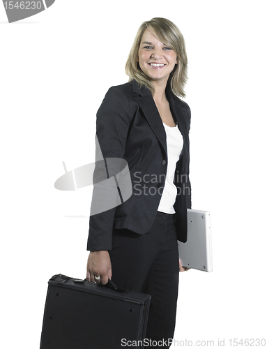 Image of young smiling business woman