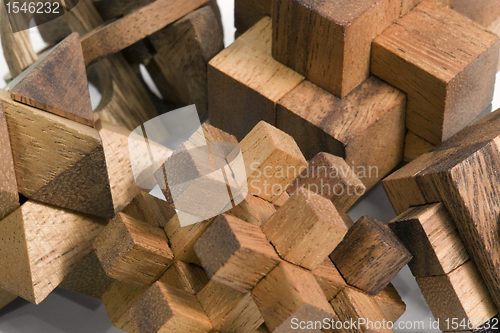 Image of wooden 3D puzzles