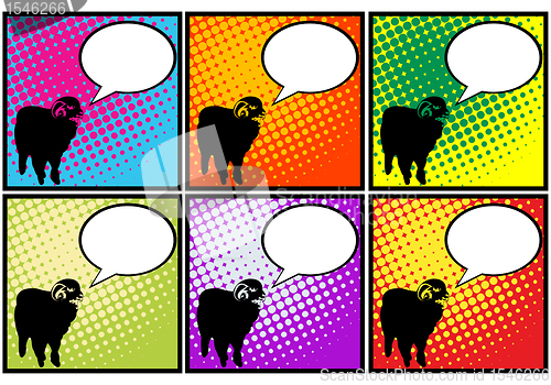 Image of Sheep in pop art