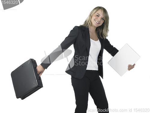 Image of young smiling business woman