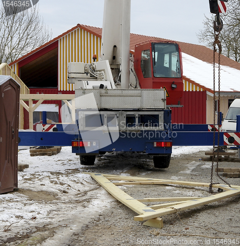 Image of wooden house construction