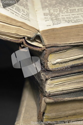Image of stack of historic books