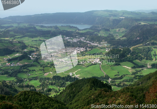 Image of aerial scenery at the Azores