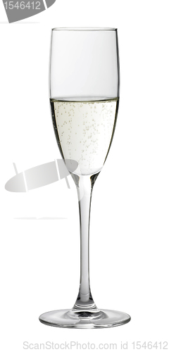 Image of half filled champagne glass