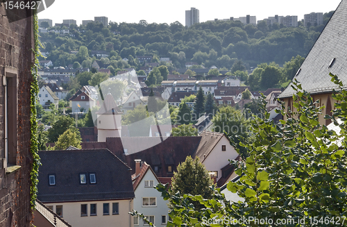 Image of Wertheim aerial view at summer time