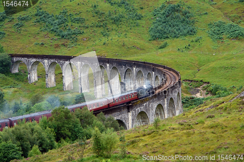 Image of Glenfinnan Viaduct with steam train