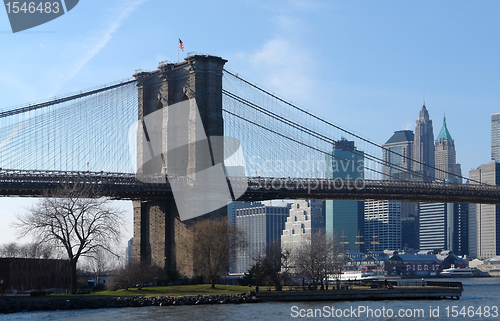 Image of Brooklyn Bridge and New York