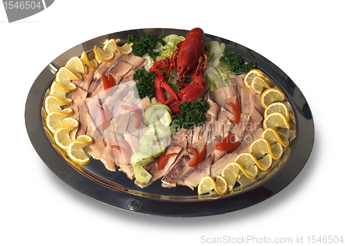 Image of decorative seafood plate