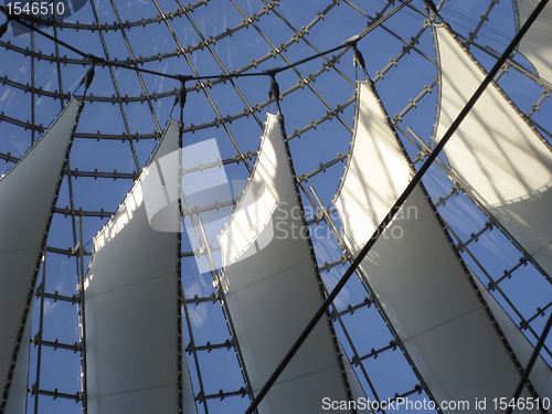 Image of roof detail of the Sony Center