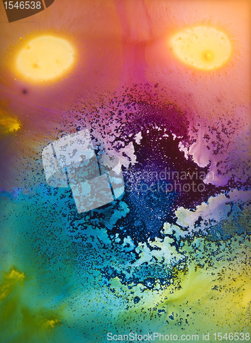 Image of multicolored dye creation