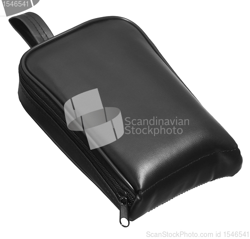 Image of black leather bag