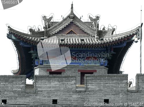 Image of city wall building in Xian