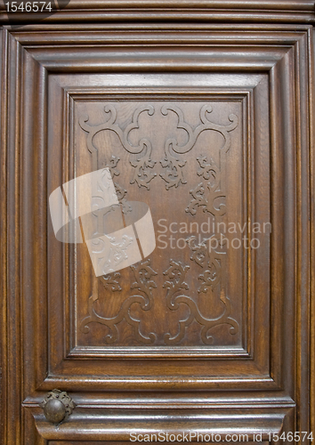 Image of nostalgic wooden door detail