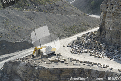 Image of resting quarry digger