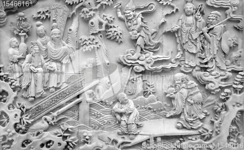 Image of relief in the Yuyuan Garden