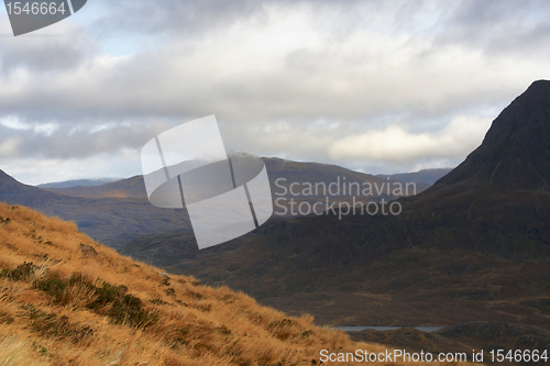 Image of landscape near Stac Pollaidh at evening time