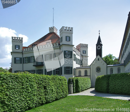 Image of Possenhofen Castle in sunny ambiance